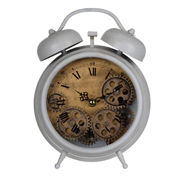 Classic Metal White Table Clock