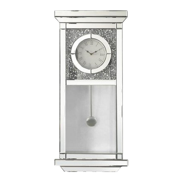 Pendulum Wall Clock Molded Mirror Trim Design