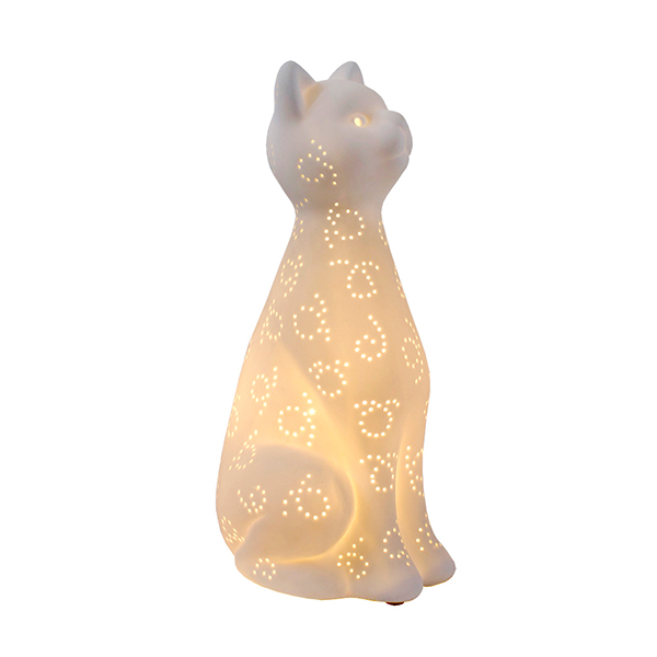 Porcelain Kitty Table Lamp